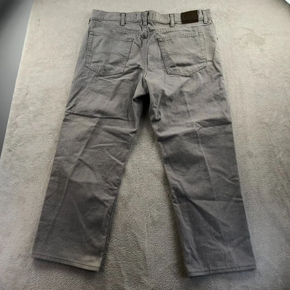 Lee Mens Jeans Size 38x29 Straight Leg Claassi Regular Fit Super Comfort Gray